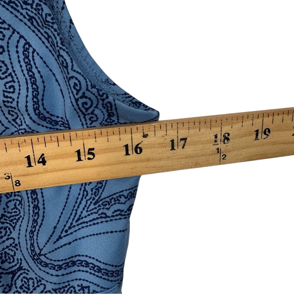 Patagonia Bandha Top Raja Railroad Blue Yoga Tank Shelf Bra Paisley Large - Picture 7 of 10